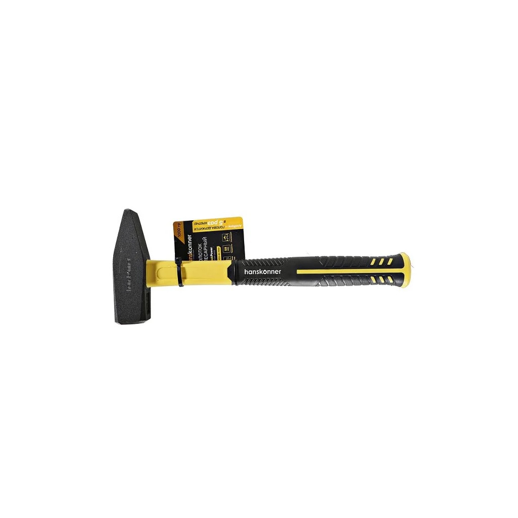 Молоток Hanskonner HK1010-83-1000, 1000 гр, кованый боек, фиберглассовая рукоятка