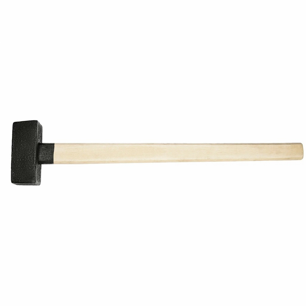 Кувалда 10887, квадратный боек, с деревянной рукояткой, 4000 г