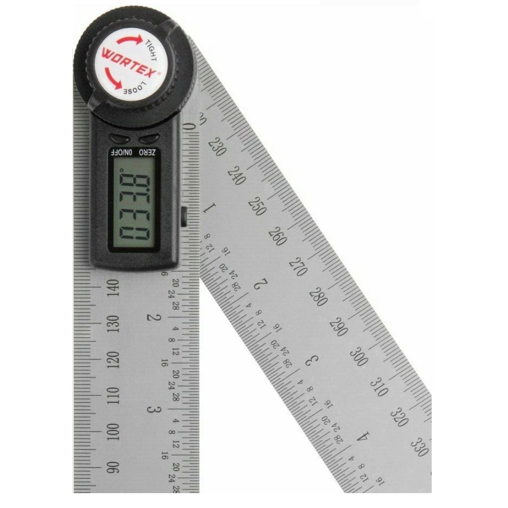 Угломер-линейка электронный Wortex DAR 2000, 0323273, точность 0.2 град, длина 200 мм