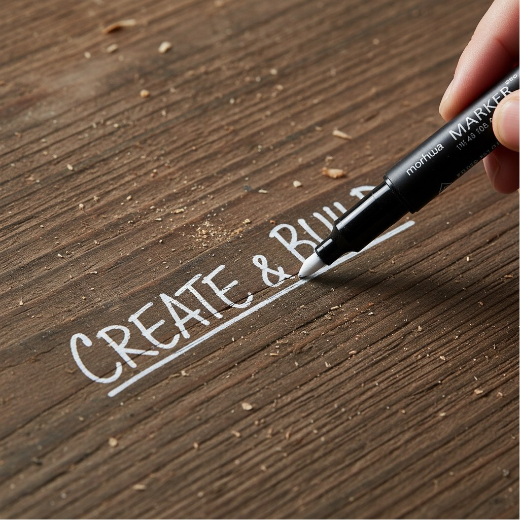 Маркер промышленный Munhwa WPMM-05, перманентный, белый, толщина линии 4 мм