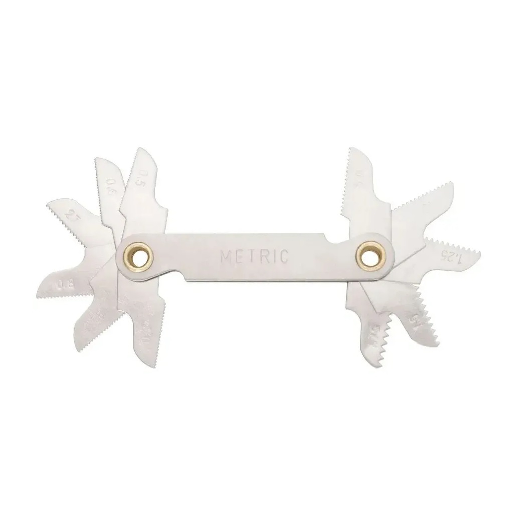 Шаблон метрический  FIT 70811 для определения шага резьбы, 12 шаблонов, 0.5-1.75 мм