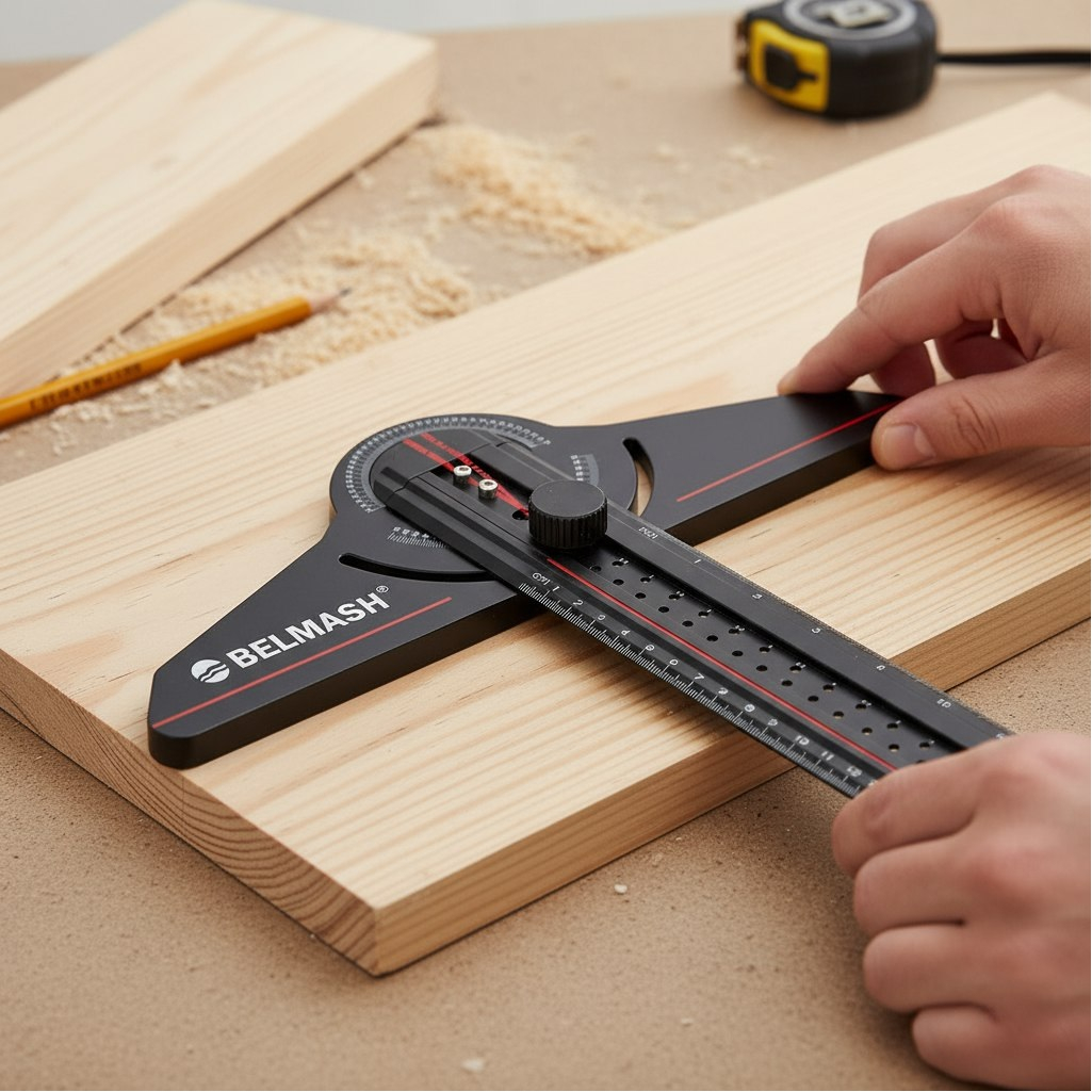 Угломер-транспортир Belmash PAM330A, для столярных и инженерных работ