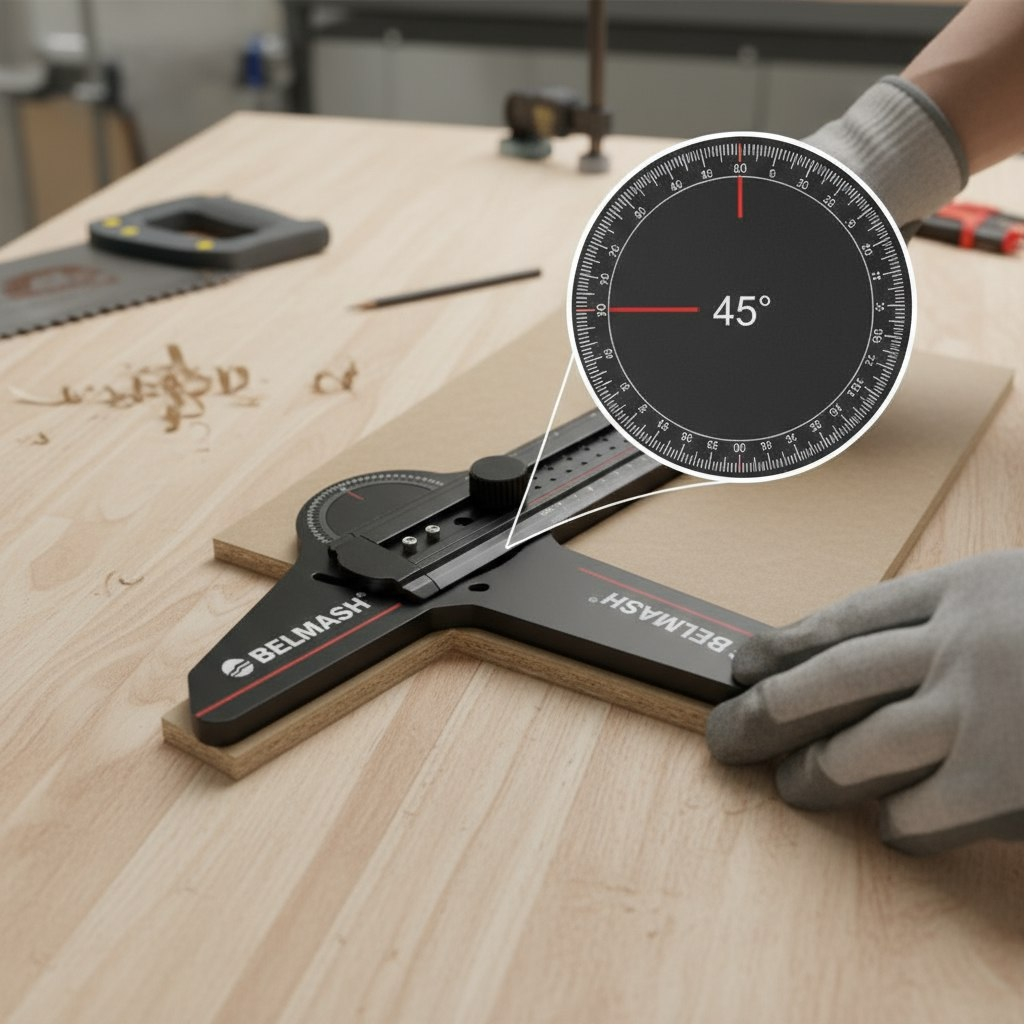Угломер-транспортир Belmash PAM330A, для столярных и инженерных работ
