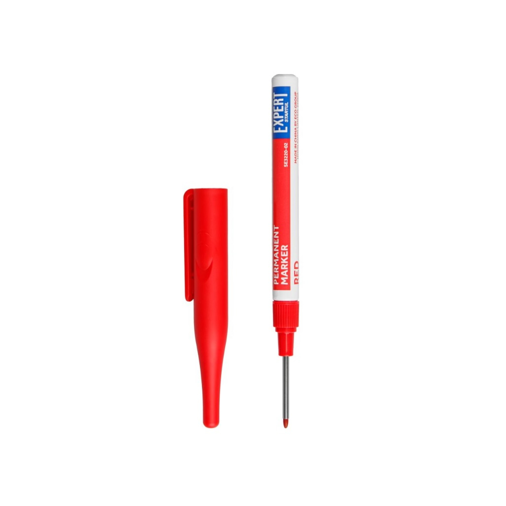 Маркер перманентный Startul Expert SE3220-02, 1 мм, с удлиненным наконечником, цвет красный