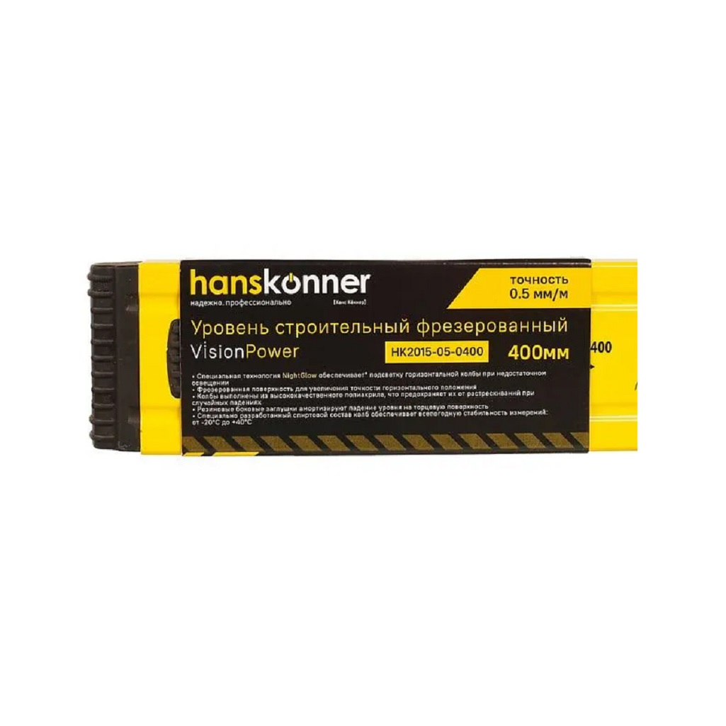 Уровень пузырьковый Hanskonner HK2015-05-0400, 400 мм, алюминий