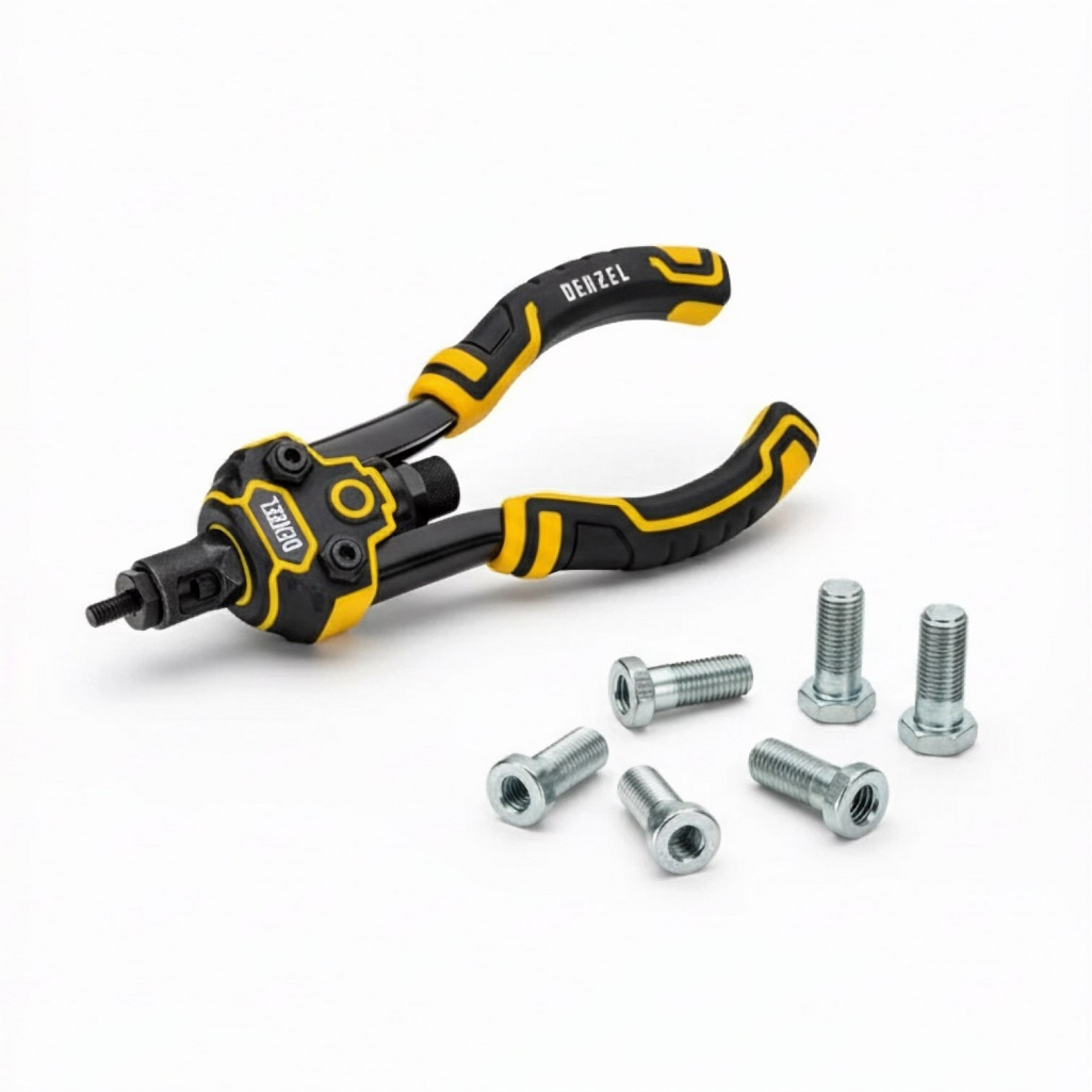 Заклепочник двуручный Denzel М3-М12, для резьбовых заклепок, 255 мм