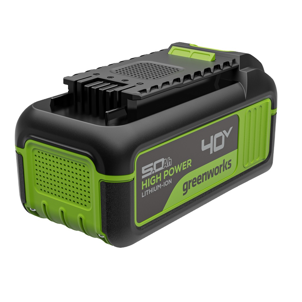 Аккумулятор Greenworks G40HP5, 2958607, 40В, 5.0 Ah, Li-Ion, индикатор уровня заряда