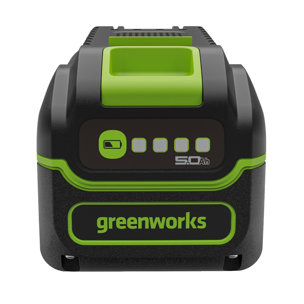 Аккумулятор Greenworks G40HP5, 2958607, 40В, 5.0 Ah, Li-Ion, индикатор уровня заряда