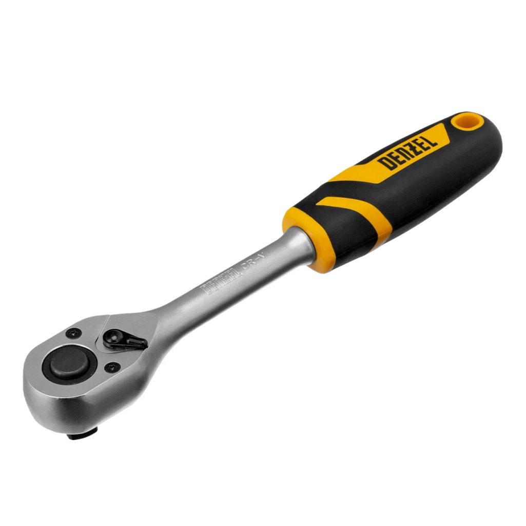 Ключ трещоточный с реверсом Denzel 14033, полупрофессиональный, 1/2
