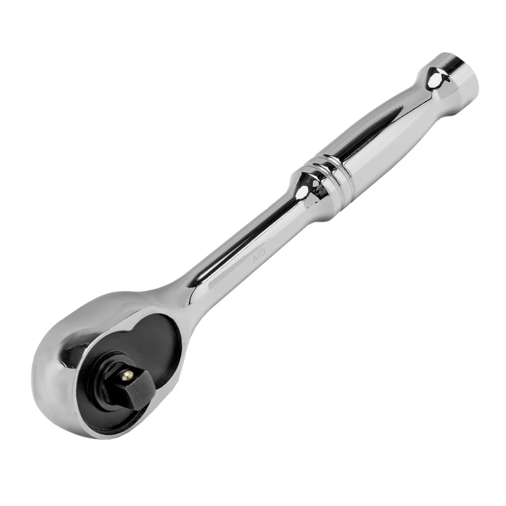 Ключ трещоточный с реверсом Gross 14050, цельнометаллический, 1/4