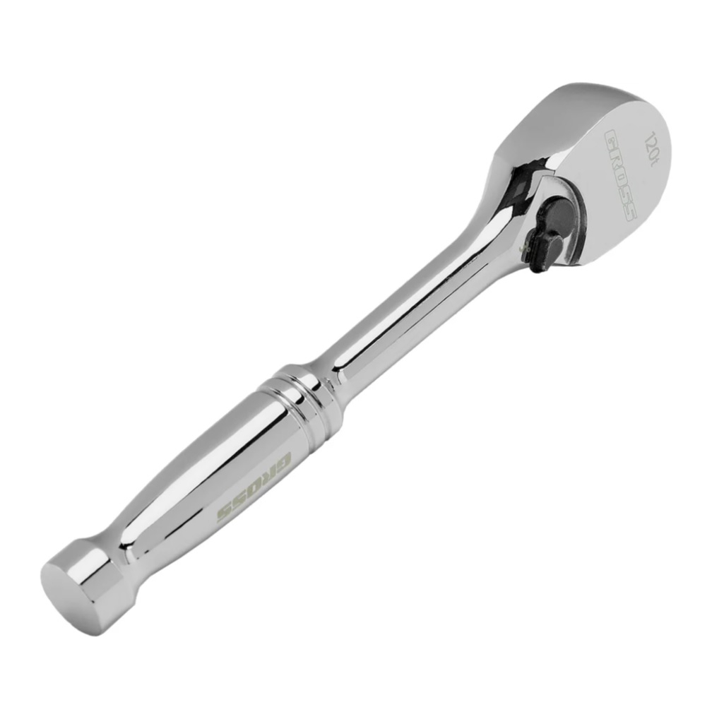 Ключ трещоточный с реверсом Gross 14050, цельнометаллический, 1/4