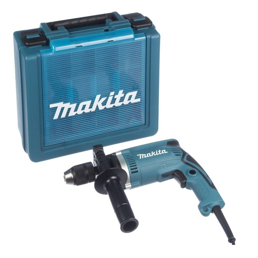 Дрель ударная Makita HP1631K, реверс, 710 Вт, 44800 уд/мин, 3200 об/мин, регулировка оборотов и частоты ударов