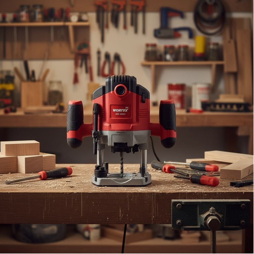 Фрезер Wortex MM 5513 E 1335913 вертикальный, регулировка оборотов, цанга 8 мм, 1300 Вт