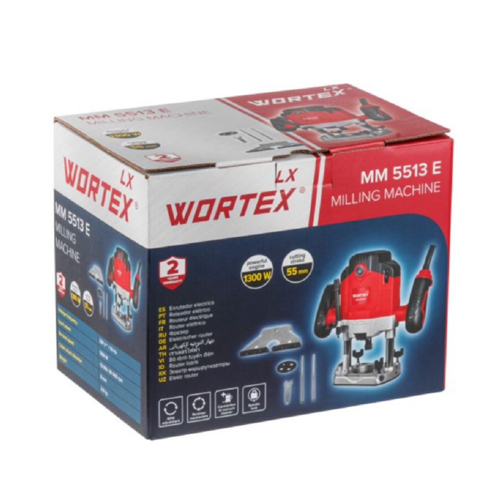 Фрезер Wortex MM 5513 E 1335913 вертикальный, регулировка оборотов, цанга 8 мм, 1300 Вт