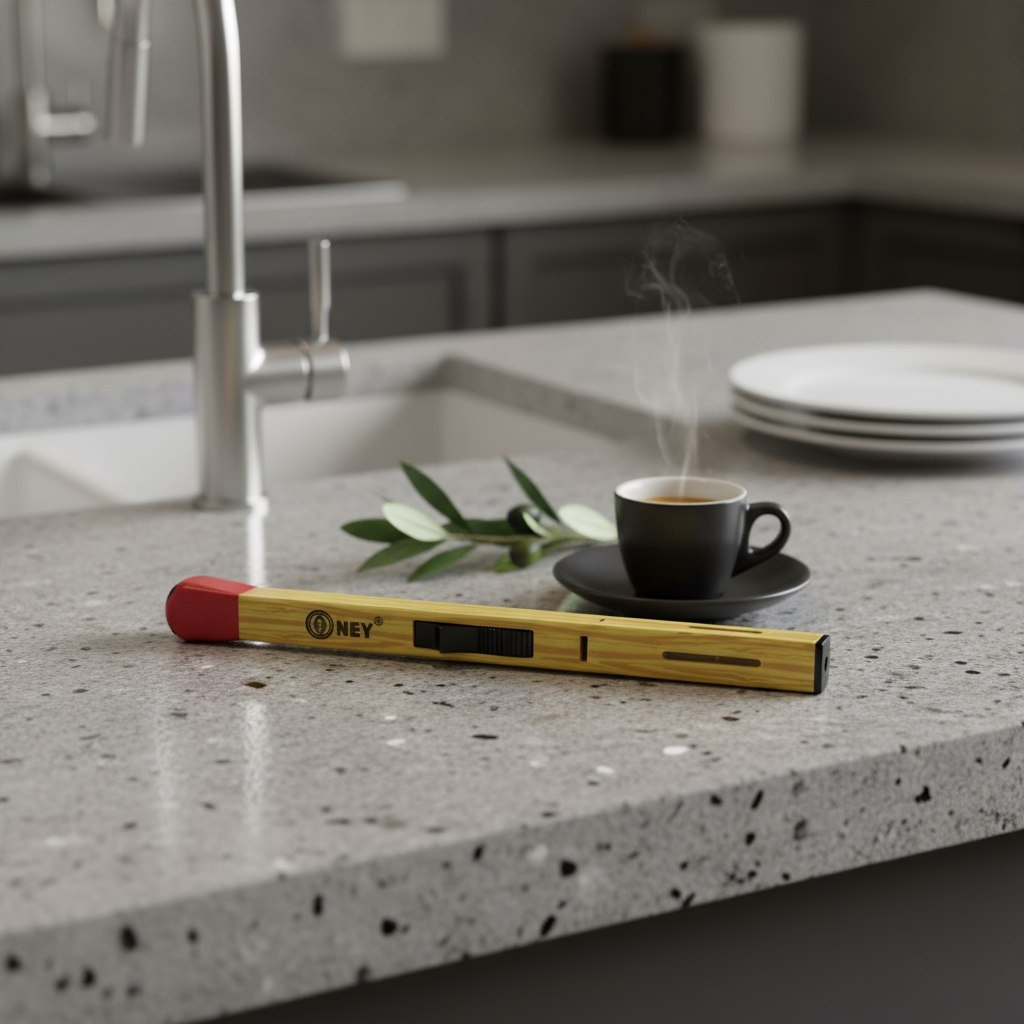 Зажигалка бытовая NEY Спичка BBQ-02, кухонная, прямая, защитный механизм