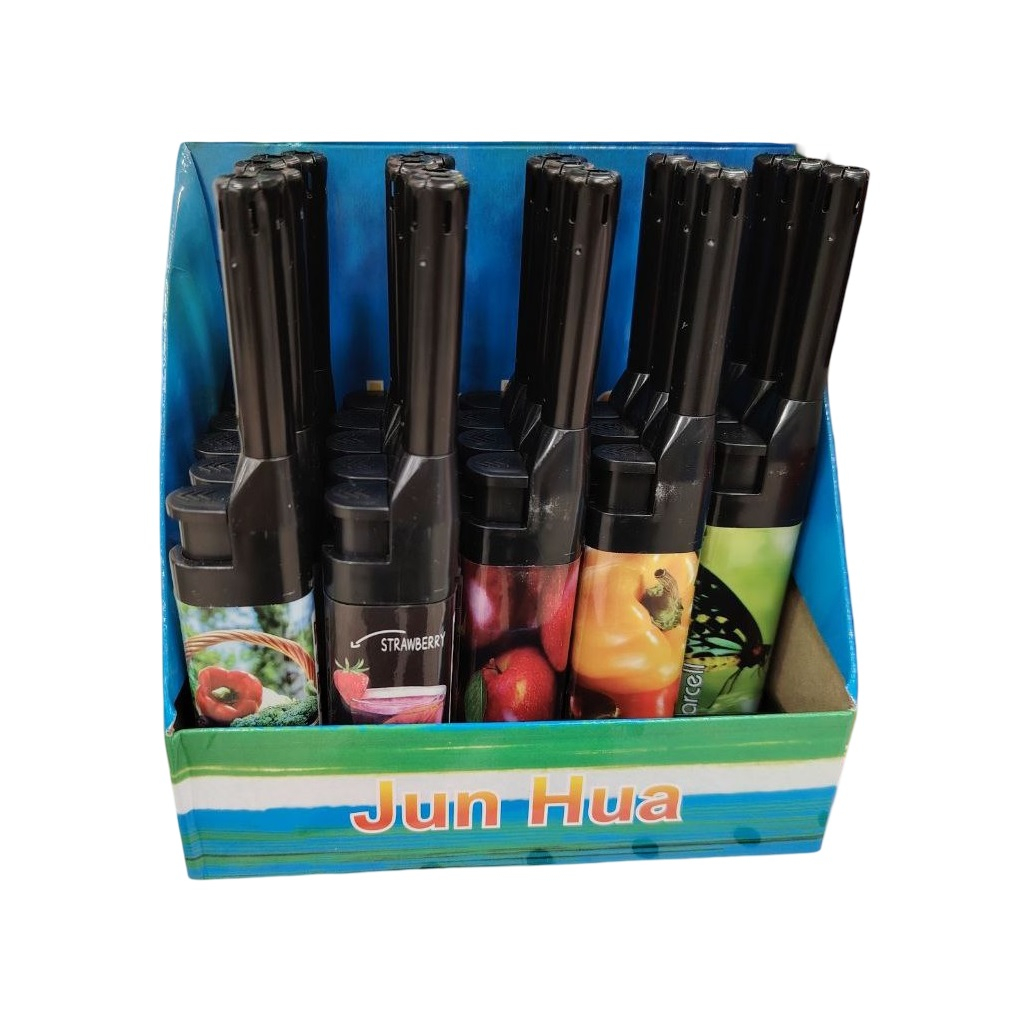 Зажигалка газовая бытовая Jun Hua, пьезо, регулировка пламени, для газовых плит и духовок 