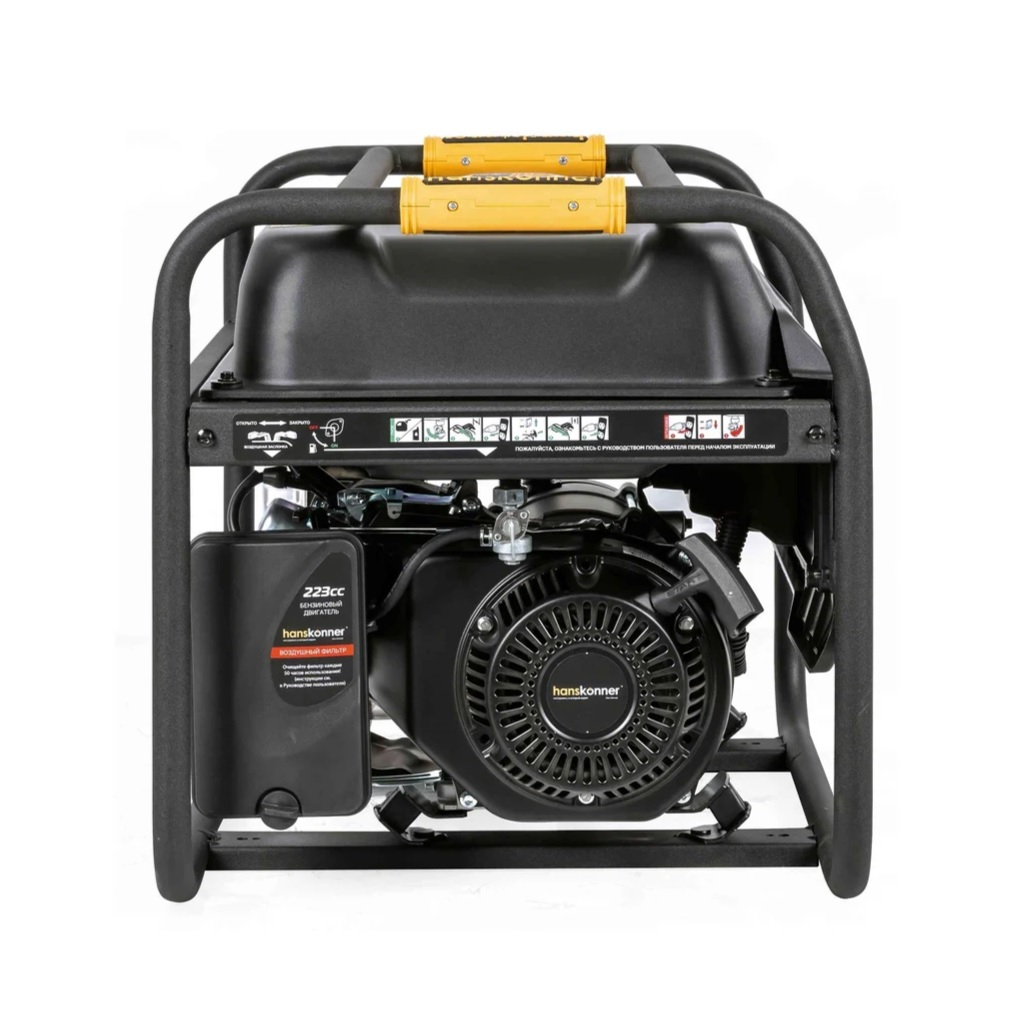 Генератор бензиновый синхронный Hanskonner HPG-3500 Duplex, 3.5 кВт