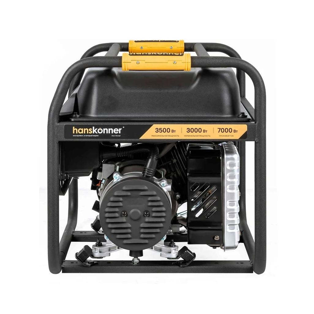 Генератор бензиновый синхронный Hanskonner HPG-3500 Duplex, 3.5 кВт