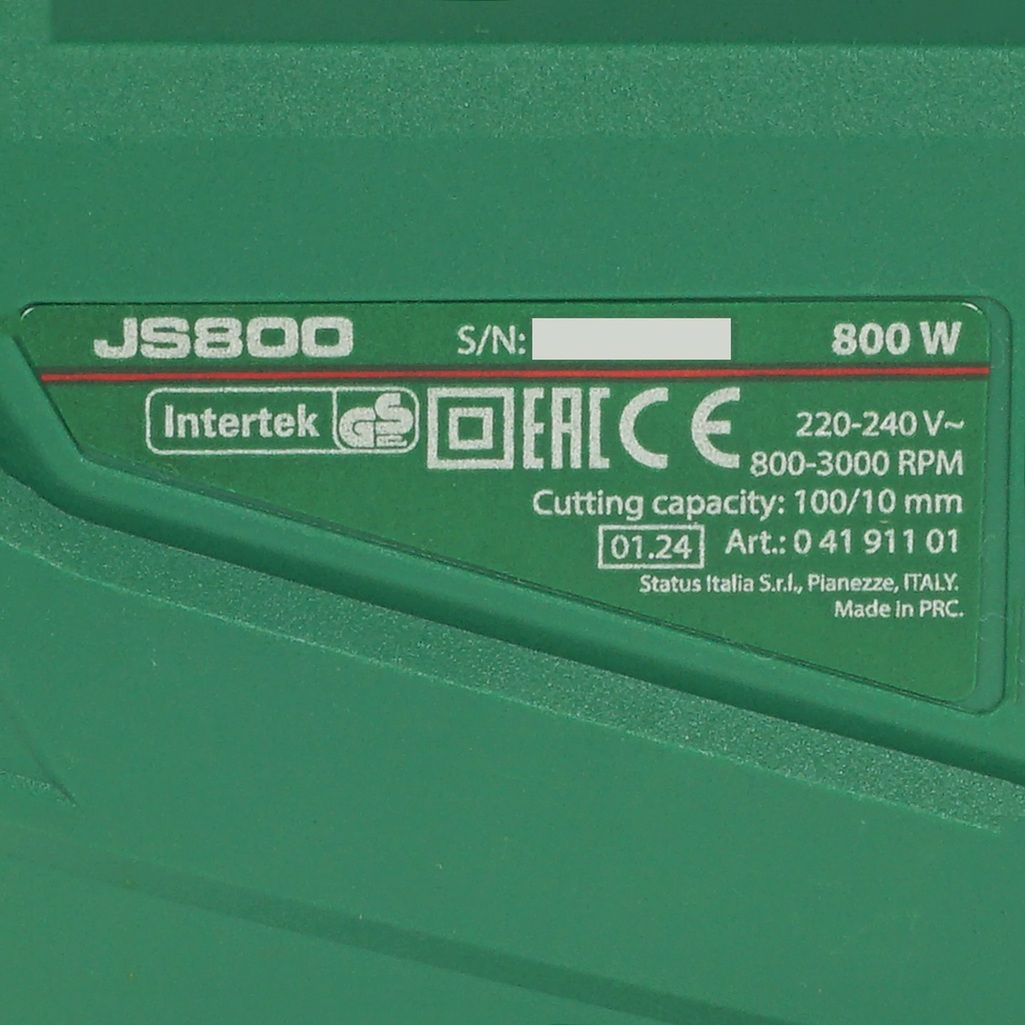 Лобзик электрический STATUS JS-800, 800-3000 ход/мин, 800 Вт