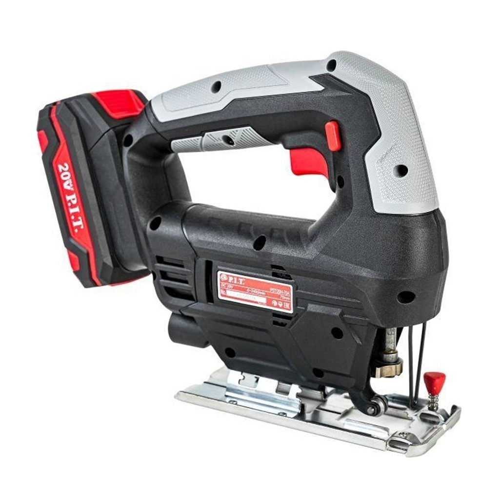 Лобзик аккумуляторный P.I.T. PST20H-70A/1 с маятниковым ходом, 2400 ход/мин, 20 В, 1 акк. х 2 Ач+з.у.