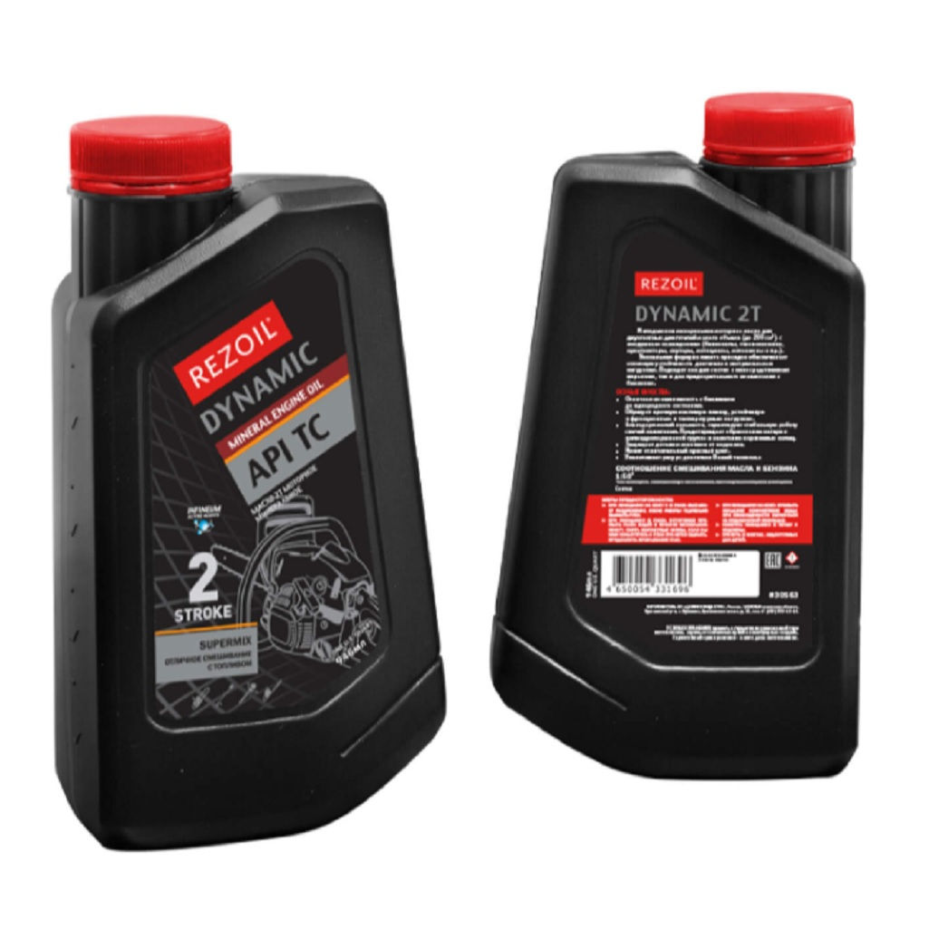 Масло минеральное Rezoil Dynamic 03.008.00004, двухтактное, для садовой техники, 0.946 л