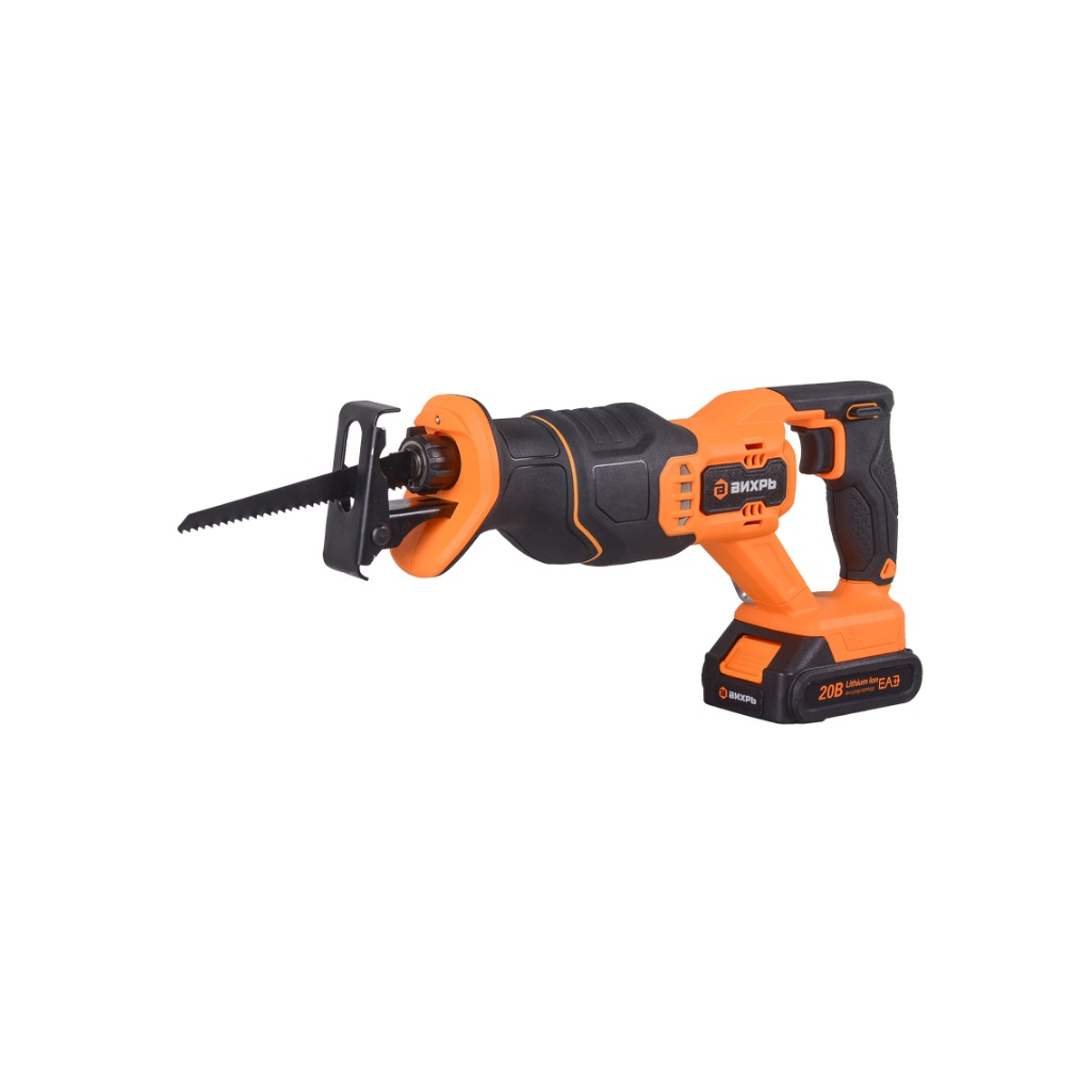 Аккумуляторная сабельная пила Вихрь АСП-20Li, 20 В, 1 аккумулятор, 2.0 Ah, зарядное устройство