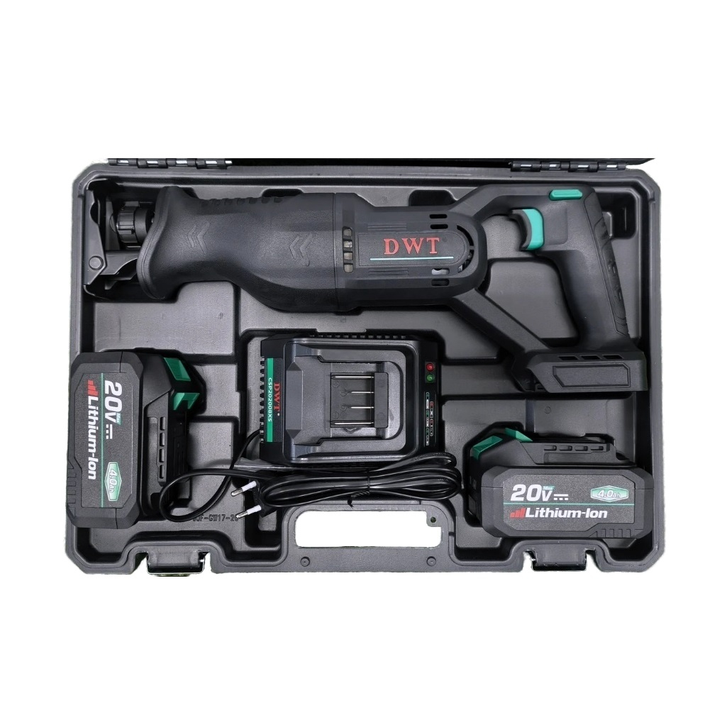 Пила сабельная аккумуляторная DWT ASAP-20-4C2 BMC, 20 В, 2 Li-Ion аккумулятора, 4 Ач, зарядное устройство