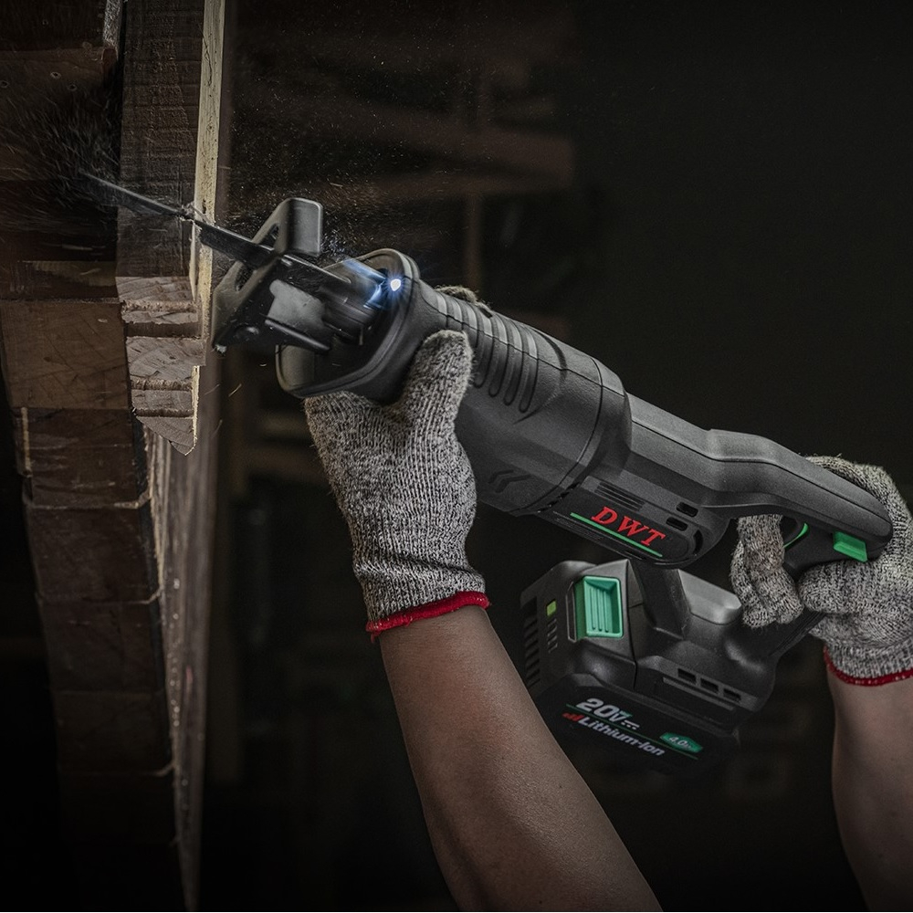 Пила сабельная аккумуляторная DWT ASAP-20-4C2 BMC, 20 В, 2 Li-Ion аккумулятора, 4 Ач, зарядное устройство