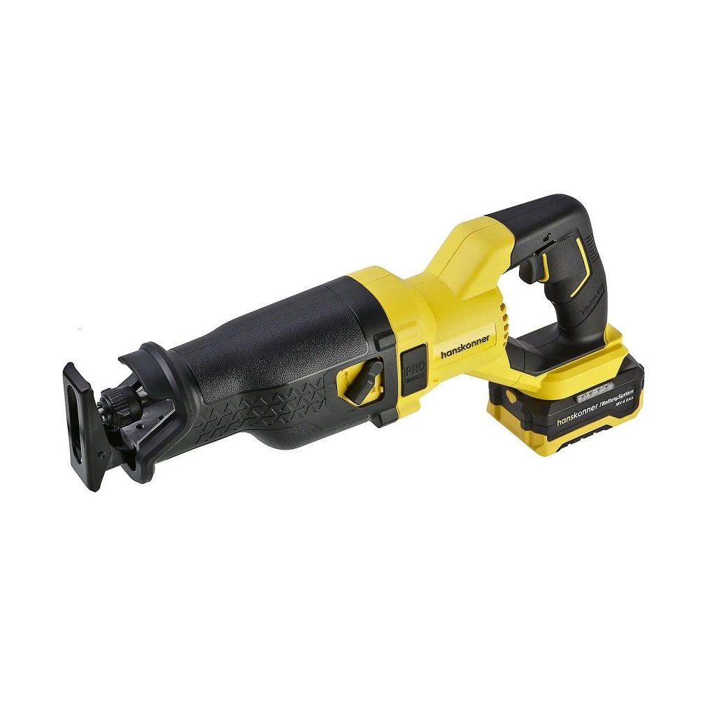Пила сабельная аккумуляторная Hanskonner HRS1830PRO, 18В, 1 акк. х 4,0 Ah+з.у
