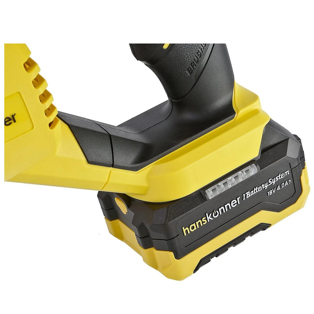 Пила сабельная аккумуляторная Hanskonner HRS1830PRO, 18В, 1 акк. х 4,0 Ah+з.у