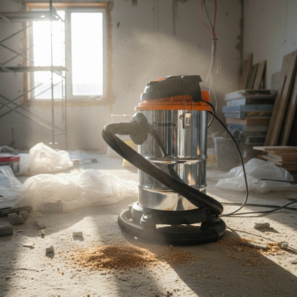 Пылесос строительный Вихрь СП-1500/20А, для сухой и влажной уборки, 1500 Вт