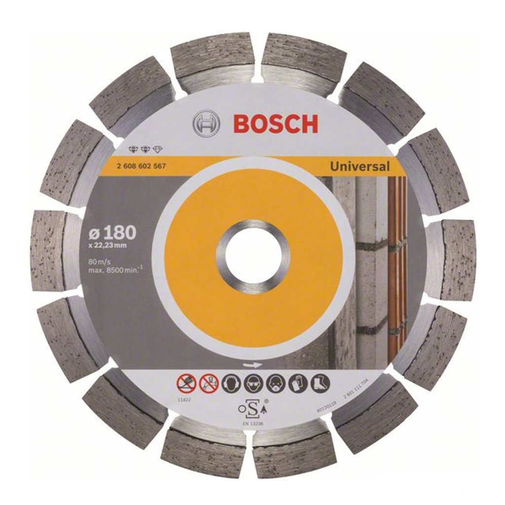 Диск алмазный Bosch Ef Universal 2608602567, универсальный, 180х2.4х22.2 мм
