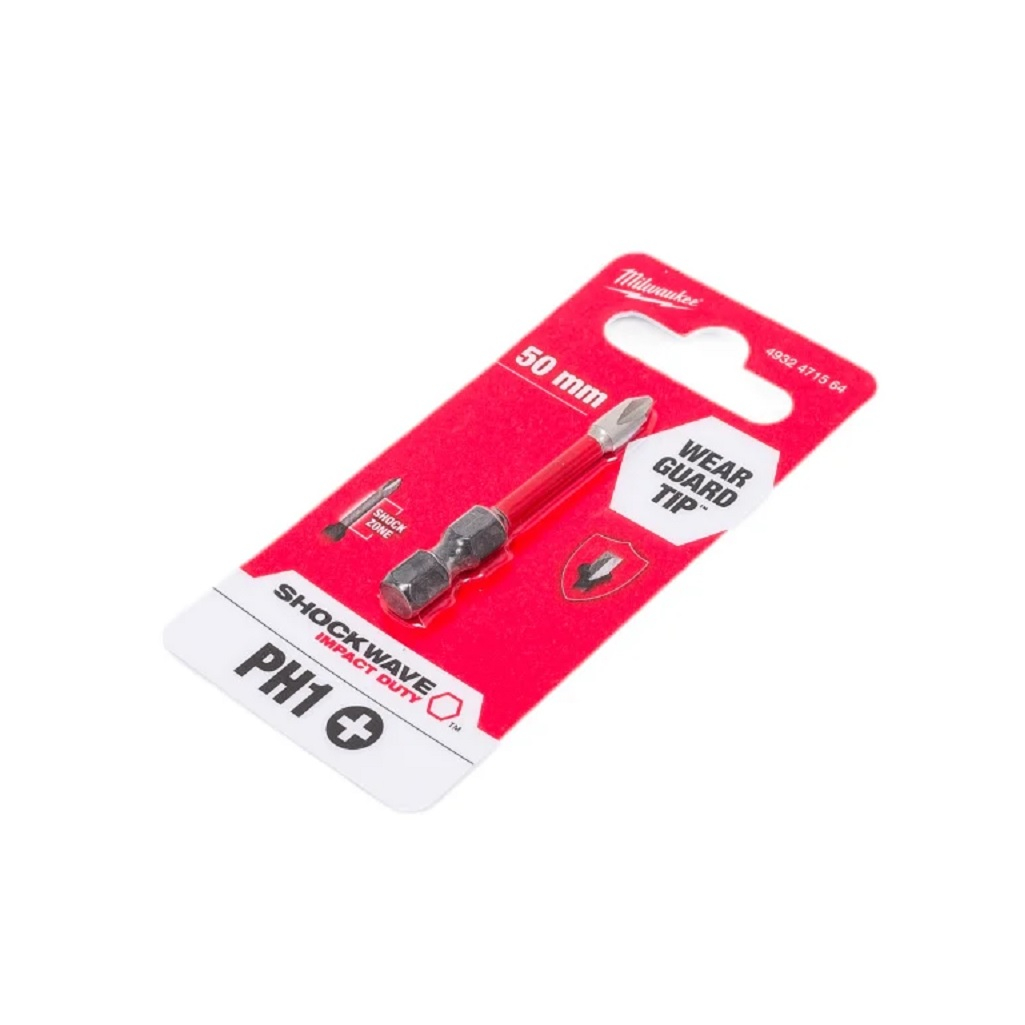 Бита Milwaukee Shockwave 4932471564, ударная PH1х50 мм, для шуруповерта