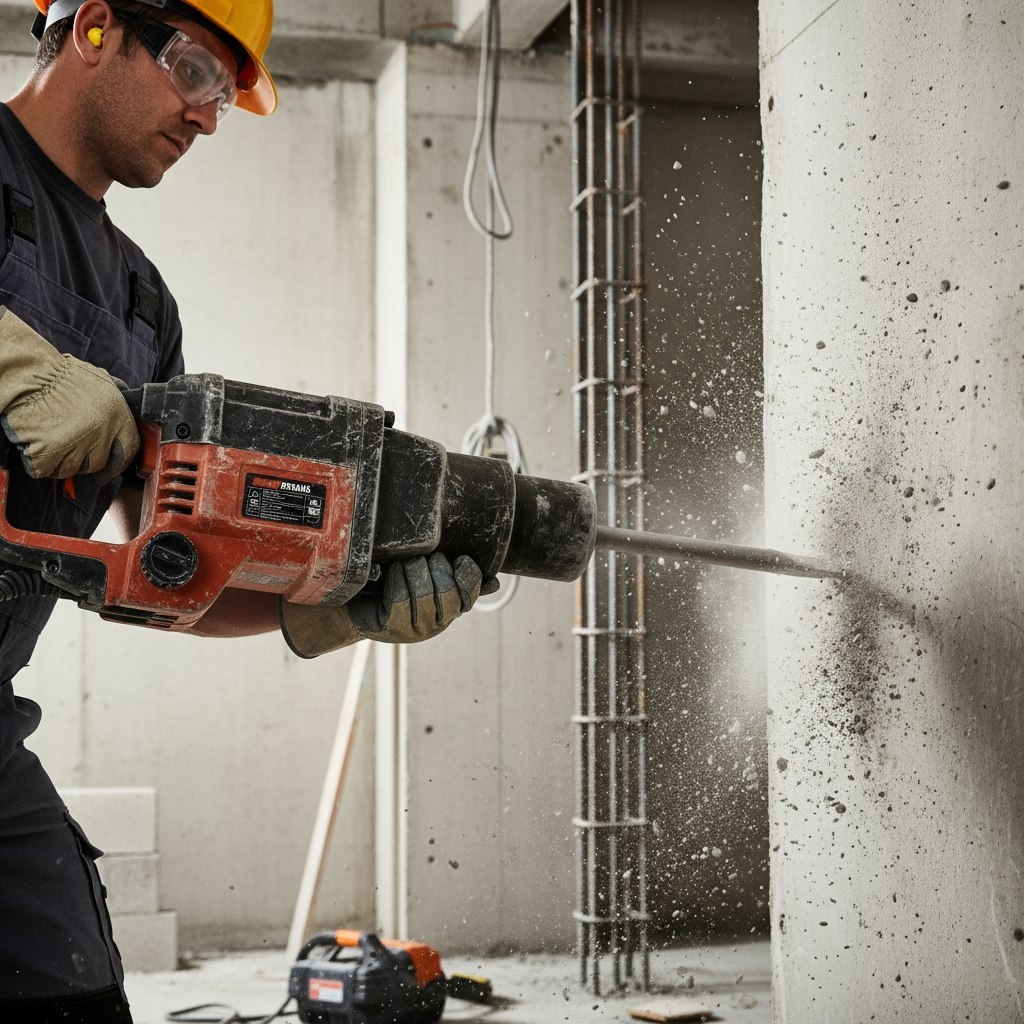 Зубило лопаточное Hanskonner H9018-HEX-F30X410X35, хвостовик SDS-plus