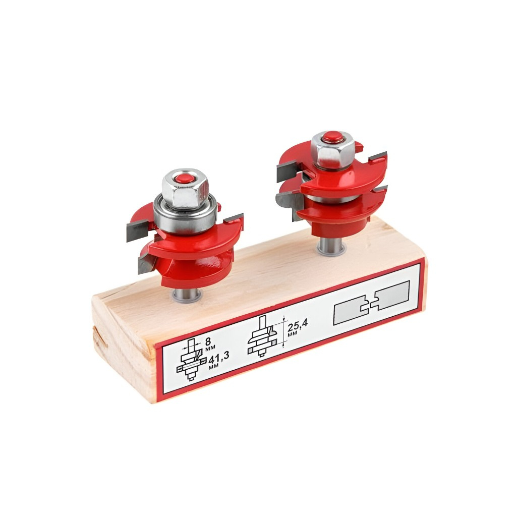 Набор концевых фрез Wortex 0318095, для изготовления вагонки, в упаковке 2 шт