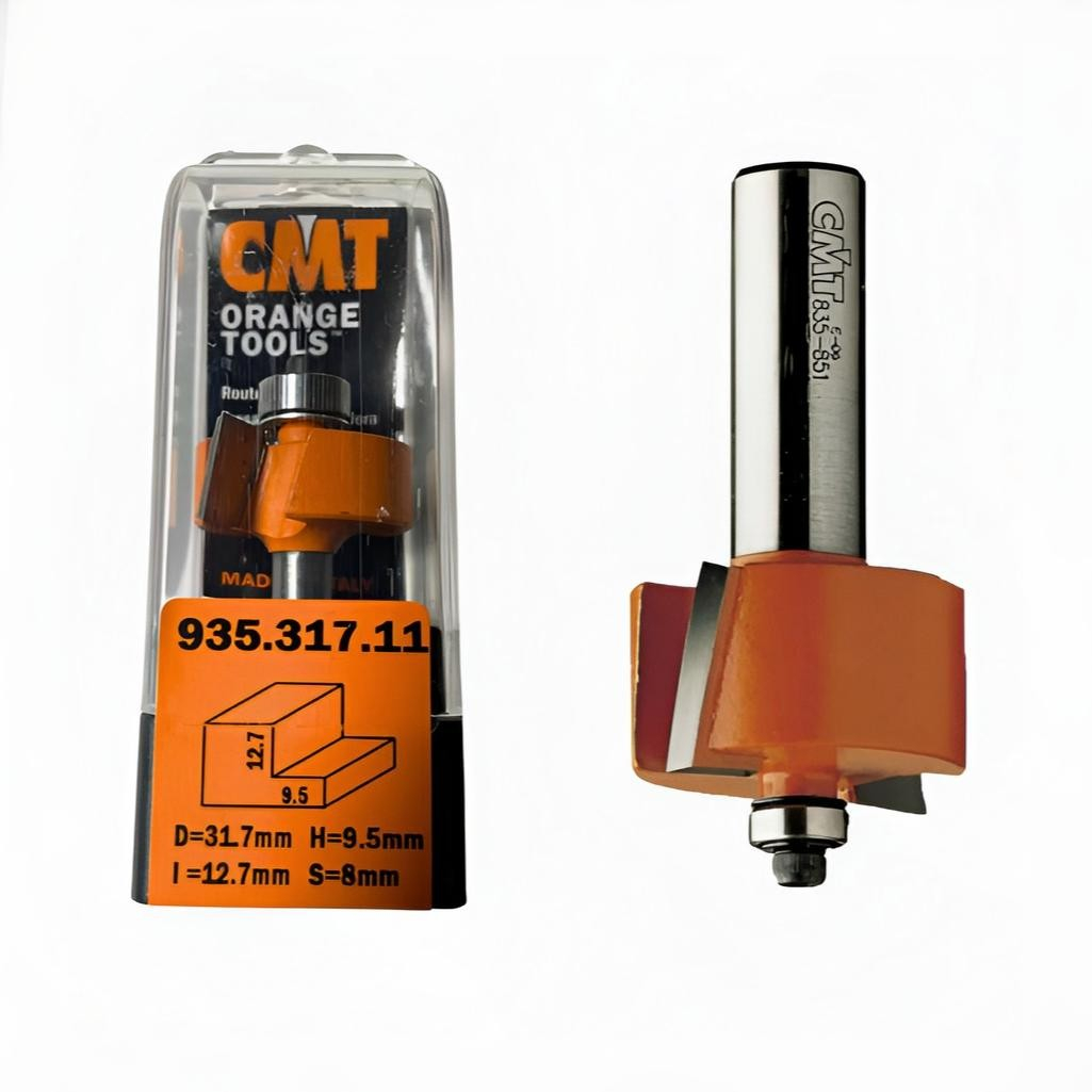 Фреза концевая CMT S8 мм, D31.7 мм, l12.7 мм, четвертная, кромочная 935.317.11