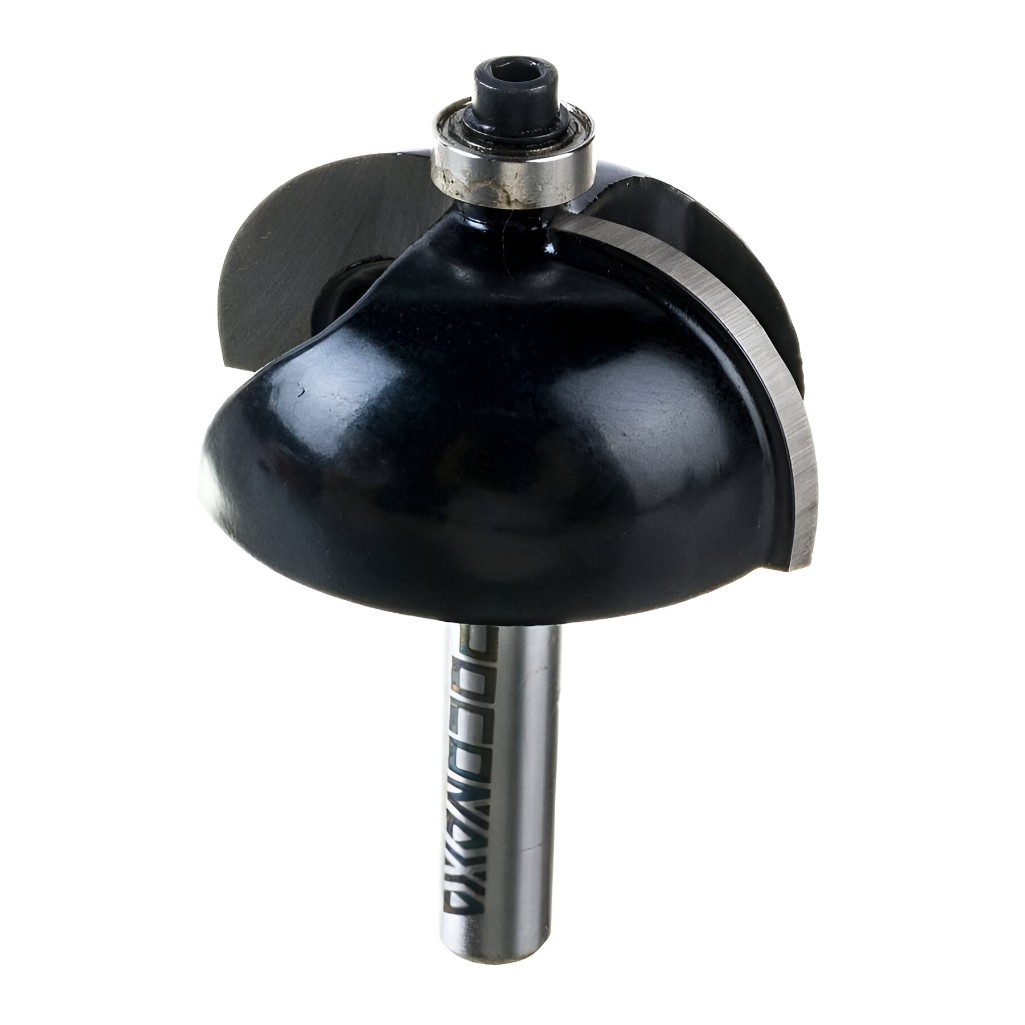 Фреза концевая  Росомаха d8 мм, D42 мм, H20 мм,R16 мм, с нижним подшипником, кромочная калевочная, 801803