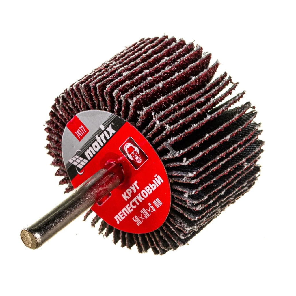 Круг лепестковый для дрели MATRIX 74172  Р40 50*30*6мм