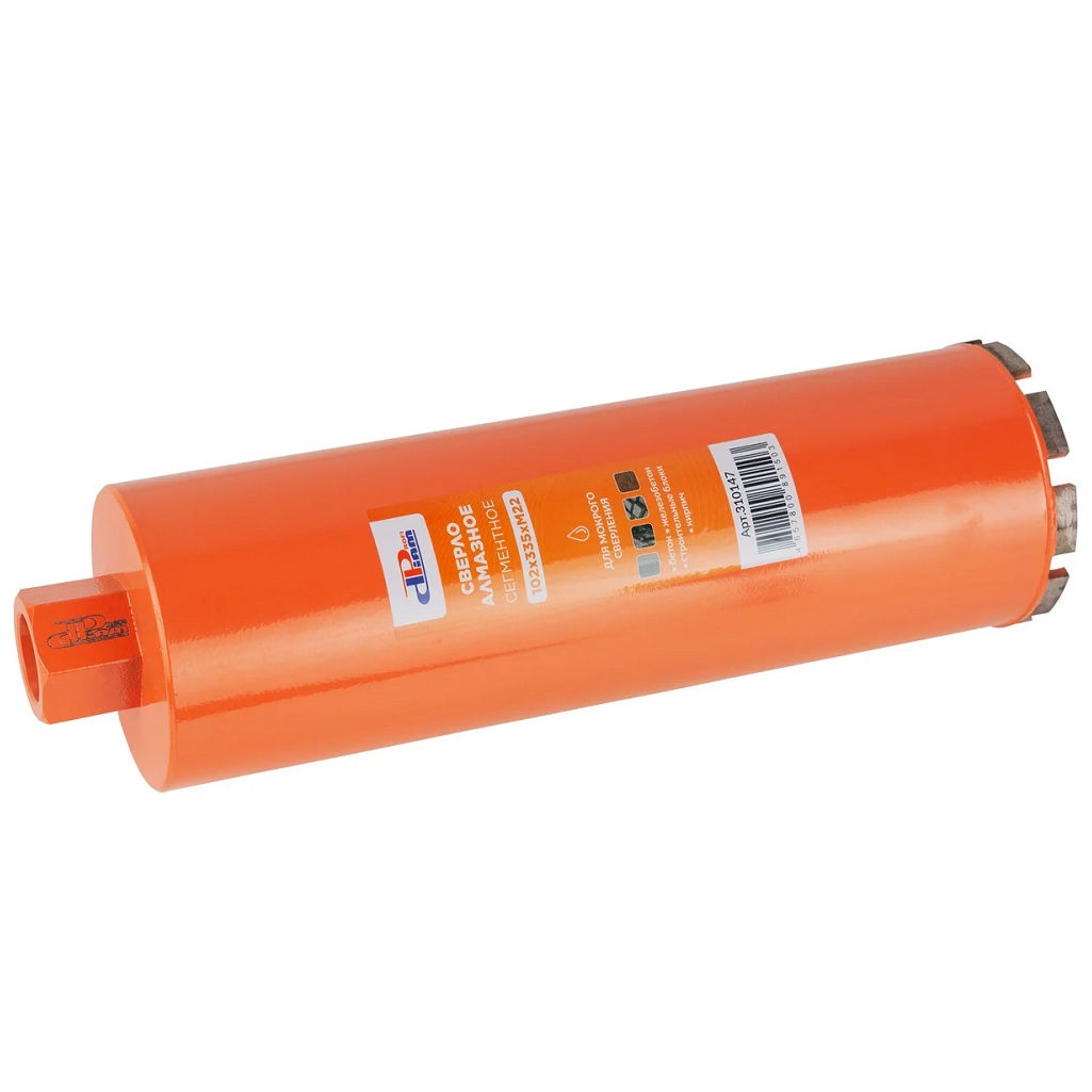 Сверло алмазное ProfiDiam 310147, сегментное, мокрое сверление, 9х102х335хМ22