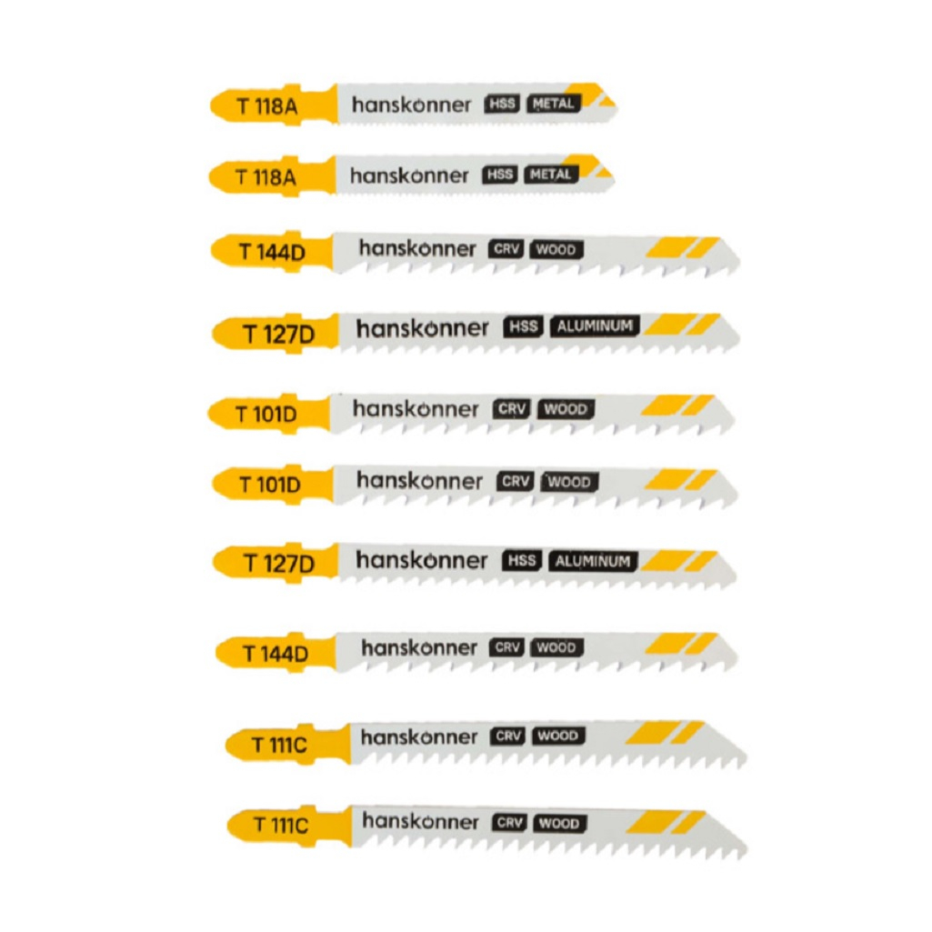Набор пилок по дереву Hanskonner H10-UNISET1, в упаковке 10 штук