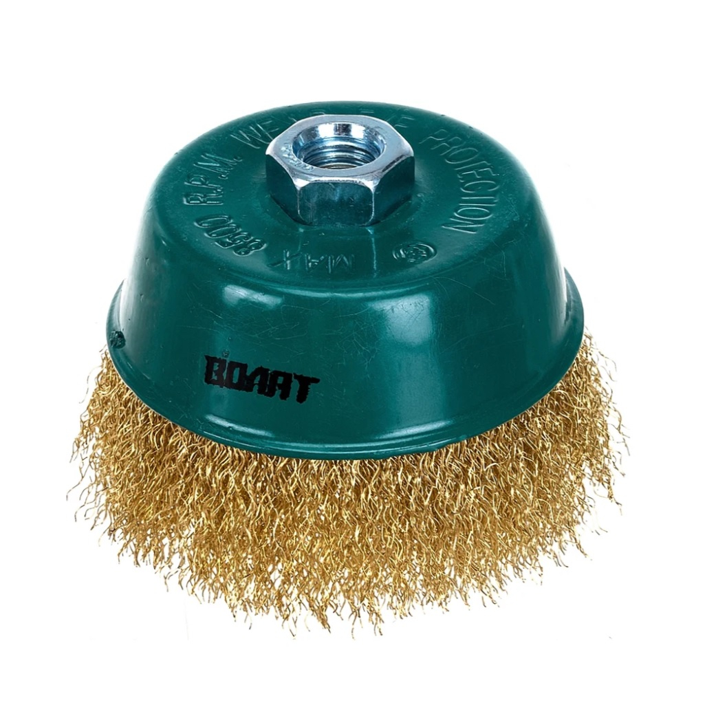 Щетка для УШМ Волат 81030-100, волнистая проволока, М14, 100 мм