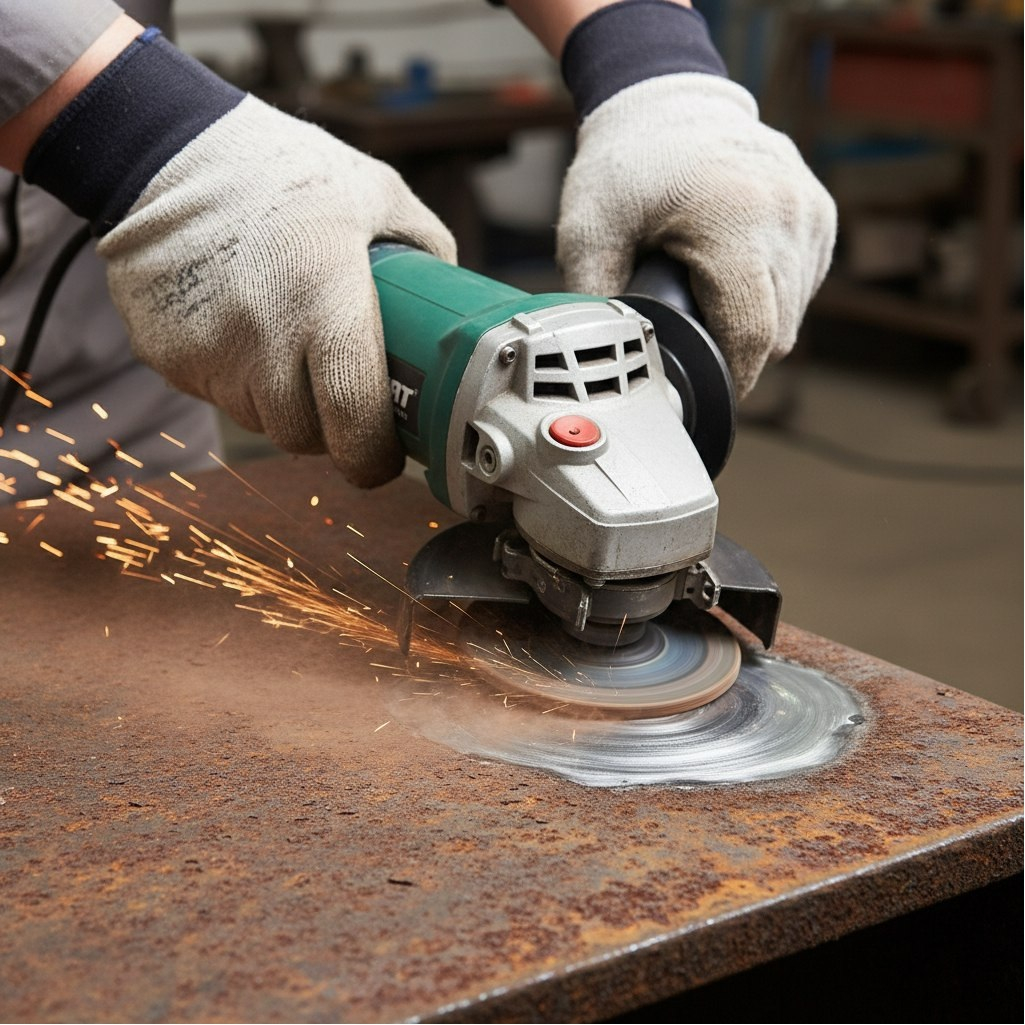 Щетка для УШМ Волат 81030-100, волнистая проволока, М14, 100 мм