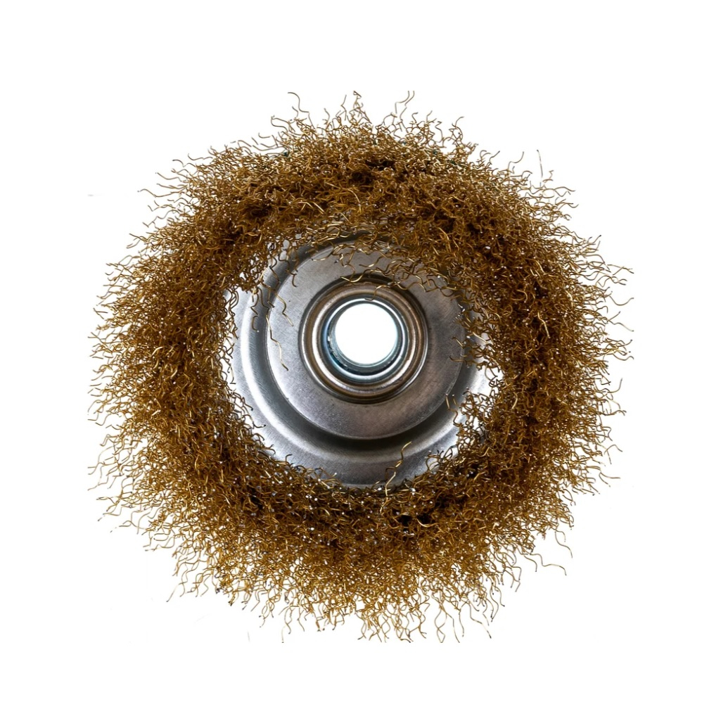 Щетка для УШМ Волат 81030-100, волнистая проволока, М14, 100 мм