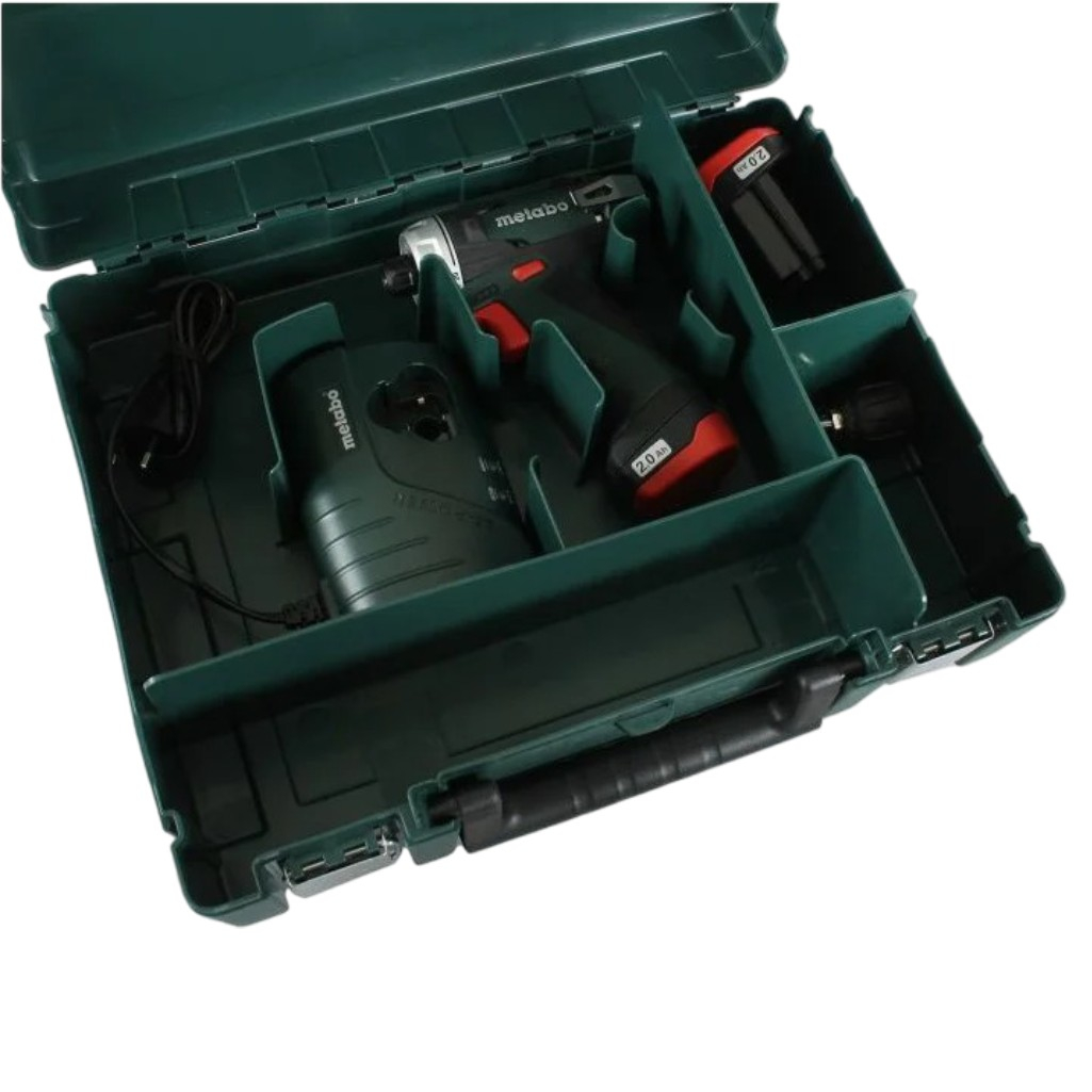 Шуруповерт аккумуляторный Metabo PowerMaxx BS 12 2х2.0Ah, кейс 600080500