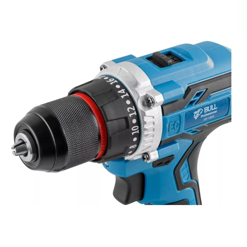 Аккумуляторный шуруповерт BULL SR 1803 18В 2 акк х 2.0 Ah, з.у.