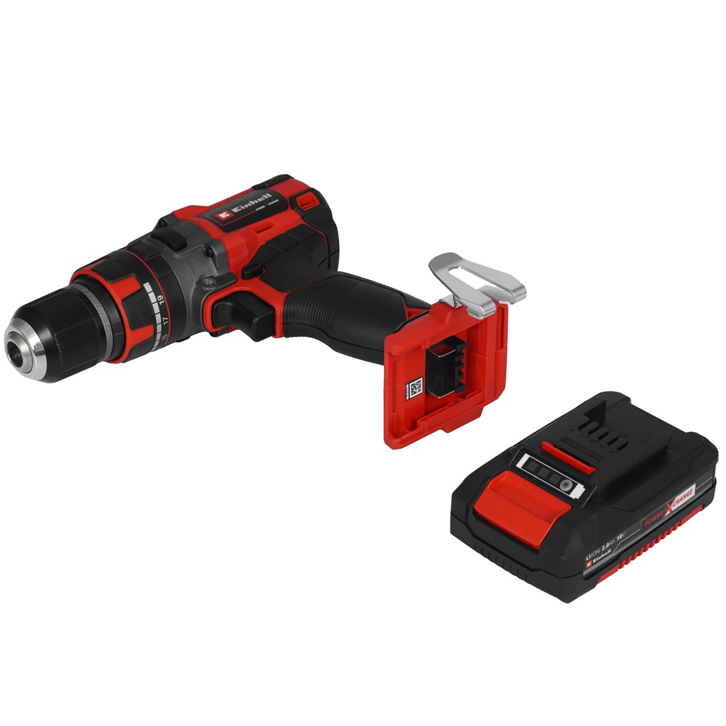 Шуруповерт аккумуляторный Einhell PXC TE-CD 18, 2 аккумулятора и зарядное устройство в комплекте