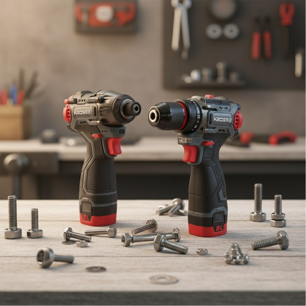 Набор аккумуляторного инструмента Kross KLi16BL+KLi16TD(TYPE2), УШМ+гайковерт, 16В, 2 акк. х 2,0Ah+з.у.