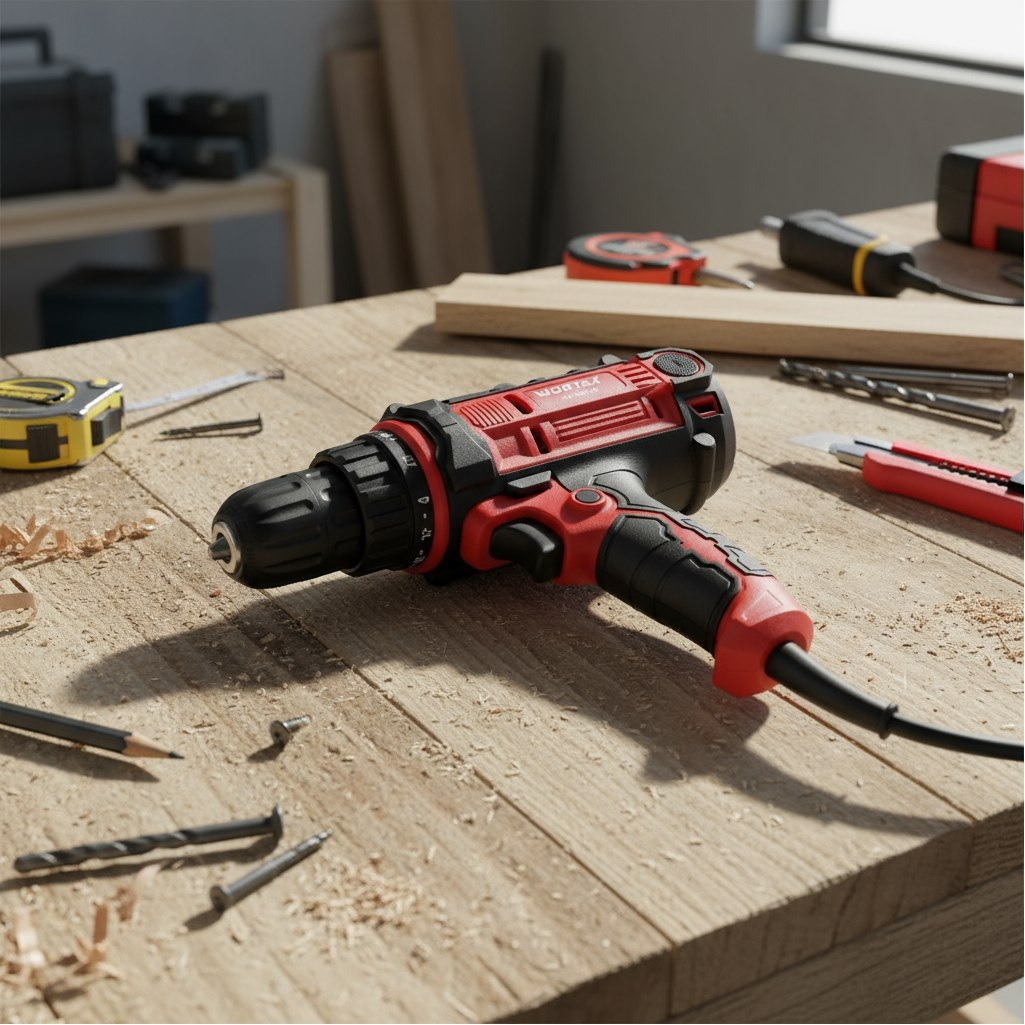 Дрель-шуруповерт Wortex DR 1025-1 D, 2 скорости, 50 Нм, 300 Вт