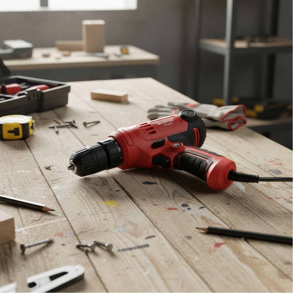 Дрель-шуруповерт Wortex DR 1025 D, 2 скорости, 30 Нм, 400 Вт