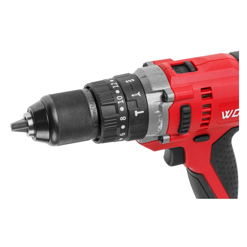 Дрель-шуруповерт аккумуляторная Wortex DR 1323 D, ударная, 450 Вт